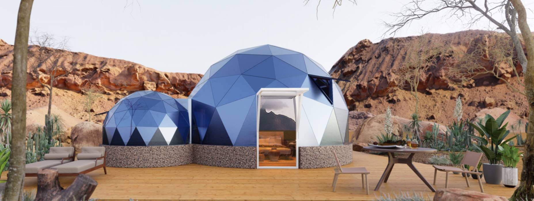 宁城县球形智能光伏玻璃星空房